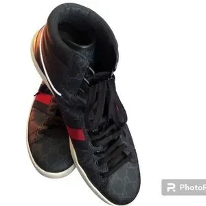 Gucci Ace GG High Top Black Men’s Active Casual Shoe. Size 11. Gucci Ace Sneakers for Men | eBay main image 4